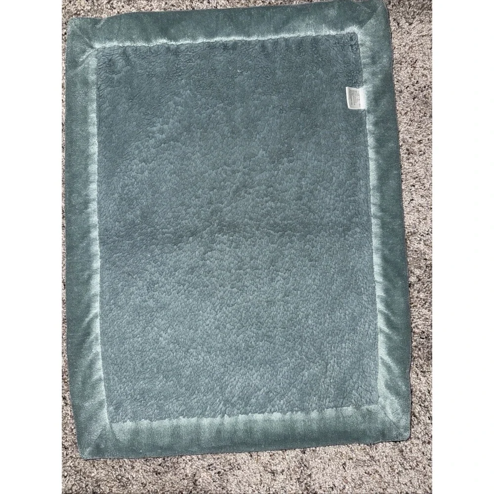 Saranoni Baby Green Gray Plush Lovey Security Blanket Nunu Blankie‎
